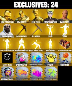 (PC/PSN/XBOX) 250 SKINS 🎰 Master Chief 🎰 Gold Meowscles 🎰 Gold Brutus 🎰 Gold Midas 🎰 Naruto Uzumaki 🎰 Black Adam 🎰 Shady Doggo 🎰 550 V-Buck PARENTAL CONTROL — Fortnite account listing