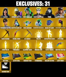 (PC/PSN/XBOX) 231 SKINS π« Clutch β‘οΈ Subzero Cryptic π FNCS Renegade β‘οΈ Naruto Uzumaki π Grind β‘οΈ Lina Scorch π Unchained Ramirez | 50 V-Buck | PARENTAL CONTROLS β Fortnite account listing