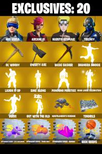 (PC/XBOX) 284 SKINS 🔥 Neo Versa 🔥 Arcane Vi 🔥 Naruto Uzumaki 🔥 Trilogy 🔥 Mecha Cuddle Master 🔥 Galaxy Scout 🔥 Midas Rex 🔥 Torin 🔥 300 V-Bucks🔥 PARENTAL CONTROLS — Fortnite account listing