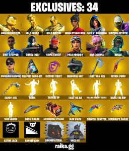 💥 EXCLUSIVE OFFER 💥(PC/PSN/XBOX) 234 SKINS 💫 Gold Meowscles ⚡️ Gold Midas 💍 Gold Brutus ⚡️ Heron Stance Hero 💍 FNCS 3:1 Champion ⚡️ Subzero Cryptic | 0 V-Buck | PARENTAL CONTROLS — Fortnite account listing