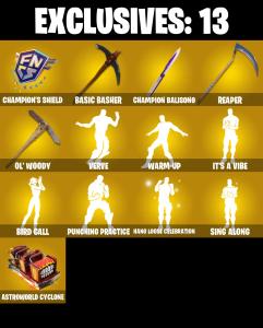 (PC/PSN/XBOX) 235 SKINS ๐ซ The Ageless โก๏ธ Kymera ๐ Peter Griffin โก๏ธ Nezumi ๐ The Imagined โก๏ธ Joey ๐ Renzo the Destroyer | 1450 V-Buck | PARENTAL CONTROLS โ Fortnite account listing