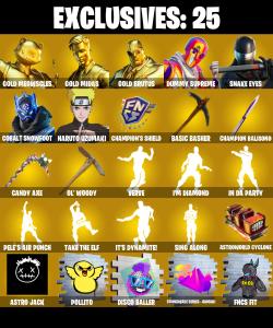 (PC/PSN/XBOX) 244 SKINS 💫 Aerial Assault Trooper ⚡️ Gold Meowscles 💍 Gold Midas ⚡️ Gold Brutus 💍 Dummy Supreme ⚡️ Snake Eyes | 350 V-Buck | PARENTAL CONTROLS — Fortnite account listing
