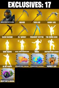 (PC/PSN) 306 SKINS ๐ฅ Master Chief (Matte Black) ๐ฅ Menace ๐ฅ Predator ๐ฅ Raz ๐ฅ Omegarok ๐ฅ Eternal Knight ๐ฅ Zeus ๐ฅ Nezumi ๐ฅ 1200 VB | PARENTAL CONTROLS โ Fortnite account listing