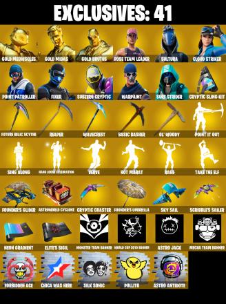 (PC/XBOX) OG STW π₯ 325 SKINS π₯ Gold Meowscles π₯ Gold Midas π₯ Gold Brutus π₯ Sultura π₯ Cloud Striker π₯ Point Patroller π₯ Fixer π₯ 1350 VB | PARENTAL CONTROLS β image 1