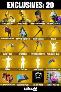 (PC/PSN/XBOX) 150 VB) 254 SKINS ๐ฐ Gold Brutus ๐ฐ Gold Midas ๐ฐ Keri Commander ๐ฐ Subzero Cryptic ๐ฐ Era ๐ฐ Spectra Knight ๐ฐ Red Knight ๐ฐ All Might ๐ฐ PARENTAL CONTROL โ Fortnite account listing