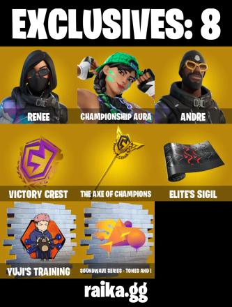 (PC/PSN/XBOX) 300 VB) 258 SKINS 🎰 Renee 🎰 Championship Aura 🎰 Andre 🎰 Era 🎰 Zeus 🎰 Spectra Knight 🎰 Joey 🎰 Mizuki 🎰 The Cube Queen 🎰 Snap 🎰 PARENTAL CONTROL — image 1