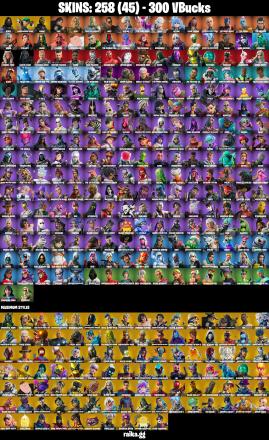 (PC/PSN/XBOX) 300 VB) 258 SKINS 🎰 Renee 🎰 Championship Aura 🎰 Andre 🎰 Era 🎰 Zeus 🎰 Spectra Knight 🎰 Joey 🎰 Mizuki 🎰 The Cube Queen 🎰 Snap 🎰 PARENTAL CONTROL — image 2