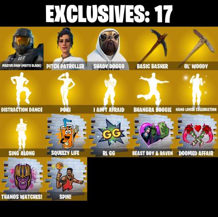 (PC/PSN/XBOX) 246 SKINS 💫 Master Chief (Matte Black) ⚡️ Pitch Patroller 💍 Shady Doggo ⚡️ The Ageless 💍 Kymera ⚡️ Peter Griffin | 2400 V-Buck | PARENTAL CONTROLS — image 1