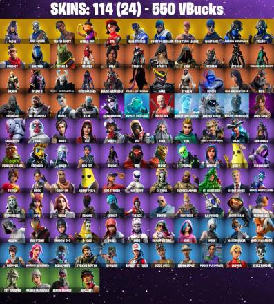 [PC/PSN/XBOX] 114 Skins | Rue | Travis Scott | Glow | Blue Squire | WORLD CUP | Blue Striker | Point Patroller | Carbon Commando | Trilogy | Prodigy | OG STW — image 2