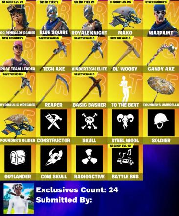 [PC/PSN/XBOX] 282 Skins | EMAIL CHANGE ⸱ OG Renegade Raider (Black&Gold Style) Aerial Assault Trooper | Blue Squire | Royale Knight | Fancy Peter Griffin (No Hat) | OG STW — image 6