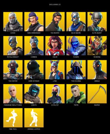 [PC/PSN/XBOX] | 66 skins | Take The L | Royale Knight | The Reaper | Elite Agent | Blue Squire | Omega | Havoc | Sub Commander | Carbide | #HDA8924 — image 1