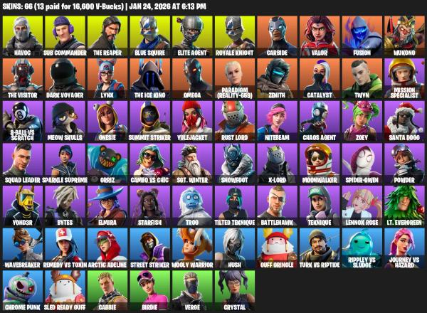 [PC/PSN/XBOX] | 66 skins | Take The L | Royale Knight | The Reaper | Elite Agent | Blue Squire | Omega | Havoc | Sub Commander | Carbide | #HDA8924 — image 2
