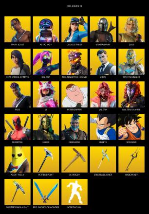 [PC/XBOX] | 98 skins | Travis Scott | Astro Jack | Cloud Striker | Mandalorian | Zeus | Gear Specialist Maya | Galaxia | #BEL1368 — image 1