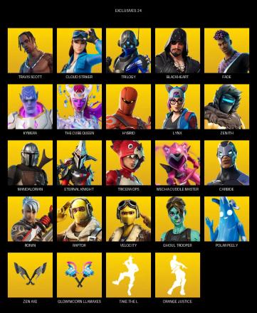 [PC] | 126 skins | Take The L | Travis Scott | Cloud Striker | Trilogy | Blackheart | Fade | Kymera | The Cube Queen | Hybrid | Lynx | #BPB5443 — image 1