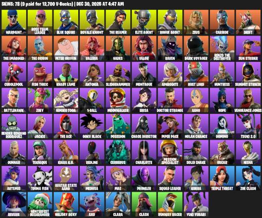 [PC/PSN/XBOX] | 78 skins | Take The L | OG STW | Royale Knight | The Reaper | Elite Agent | Blue Squire | Warpaint | Rose Team Leader | #DYB8098 — image 2