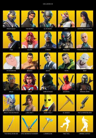 [PC/PSN/XBOX] | 85 skins | Take The L | The Reaper | Elite Agent | Lara Croft | Rogue Agent | Drift | Gear Specialist Maya | Fade | Valeria | #WGK3432 — image 1