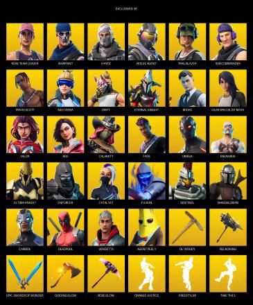 [PC/XBOX] | 84 skins | Take The L | OG STW | Travis Scott | Omega | Rose Team Leader | Warpaint | Havoc | Rogue Agent | Trailblazer | #YKZ0365 — image 1
