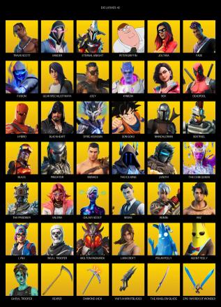 [PC/XBOX] | 130 skins | Travis Scott | Lara Croft | Xander | Eternal Knight | Peter Griffin | Joltara | Fade | Fusion | #SWF4157 — image 1