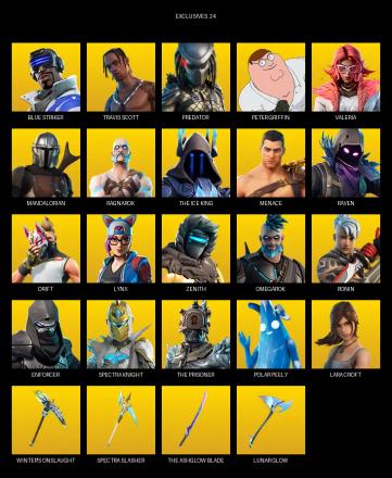 [PC/XBOX] | 70 skins | Travis Scott | Lara Croft | Blue Striker | Predator | Peter Griffin | Valeria | Mandalorian | Ragnarok | #FOY1278 — image 1
