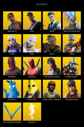 [PC/XBOX] | 81 skins | Renegade Raider | Aerial Assault Trooper | Travis Scott | Fade | Midas | Renzo the Destroyer | Torin | Snap | Malik | #KYB0022 — image 1