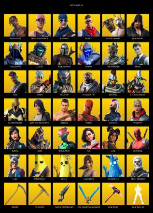 [PC/PSN/XBOX] | 130 skins | 500 V-bucks | OG STW | Travis Scott | Lara Croft | Rose Team Leader | Warpaint | Prodigy | Psycho Bandit | #KTC3197 — image 1