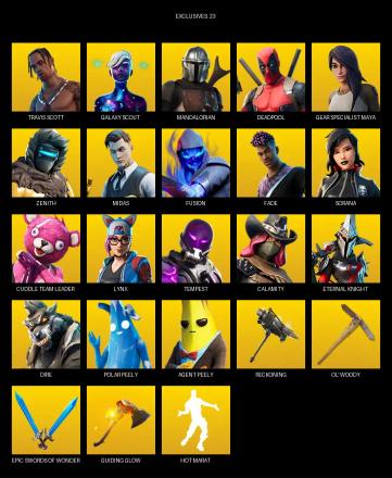 [PC/PSN/XBOX] | 91 skins | 1350 V-bucks | Travis Scott | Galaxy Scout | Mandalorian | Deadpool | Gear Specialist Maya | Zenith | Midas | #IEU7646 — image 1