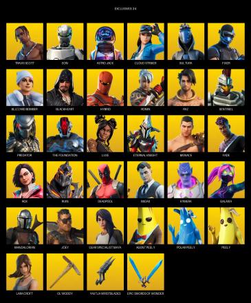 [PC/XBOX] | 117 skins | Travis Scott | Lara Croft | Eon | Astro Jack | Cloud Striker | Sultura | Fixer | Blizzard Bomber | Blackheart | #CTF2309 — image 1