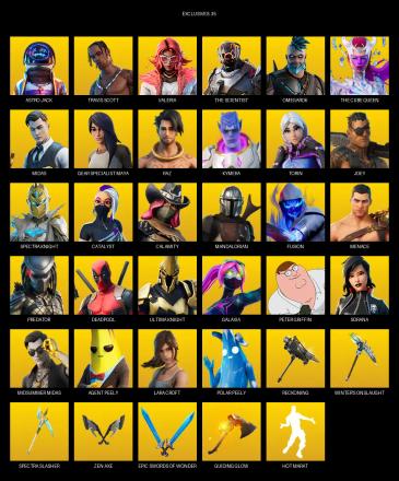 [PC/XBOX] | 133 skins | Travis Scott | Lara Croft | Astro Jack | Valeria | The Scientist | Omegarok | The Cube Queen | Midas | #PKI7968 — image 1