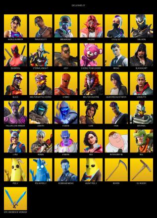 [PC/PSN] | 149 skins | 1250 V-bucks | Travis Scott | World Warrior | Breakpoint | Valeria | Catalyst | Oblivion | Deadpool | Eternal Knight | #XVJ4171 — image 1