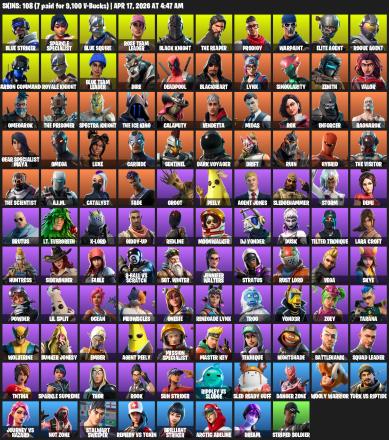 [PC/XBOX] | 108 skins | Floss | Take The L | OG STW | Black Knight | Sparkle Specialist | Royale Knight | The Reaper | Elite Agent | #EUP8901 — image 2