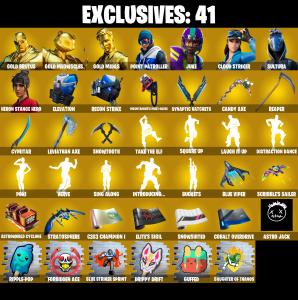 (PC/PSN/XBOX) 220 SKINS 💫 Gold Brutus ⚡️ Gold Meowscles 💍 Gold Midas ⚡️ Point Patroller 💍 Juke ⚡️ Cloud Striker 💍 Sultura | 1650 V-Buck | PARENTAL CONTROLS — Fortnite account listing