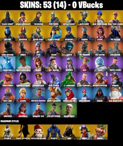(PC/PSN/XBOX) 0 VB) 53 SKINS 💚 Black Knight 💚 Sparkle Specialist 💚 The Reaper 💚 Blue Squire 💚 Royale Knight 💚 Elite Agent 💚 Blue Team Leader 💚 — Fortnite account listing