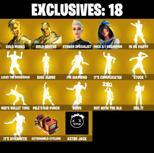 (PC/PSN/XBOX) 255 SKINS 💫 Gold Midas ⚡️ Gold Brutus 💍 Striker Specialist ⚡️ FNCS 3:1 Champion 💍 Zeus ⚡️ Backlash 💍 Krampus ⚡️ Lynx | 2750 V-Buck | PARENTAL CONTROLS — Fortnite account listing