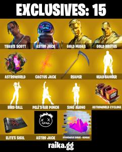 💥 EXCLUSIVE OFFER 💥(PC/PSN/XBOX) 167 SKINS 💫 Travis Scott ⚡️ Astro Jack 💍 Gold Midas ⚡️ Gold Brutus 💍 Mizuki ⚡️ Malik 💍 Eternal Knight ⚡️ Menace | 450 V-Buck | PARENTAL CONTROLS — Fortnite account listing