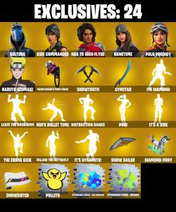 ๐ฅ EXCLUSIVE OFFER ๐ฅ(PC/PSN/XBOX) 280 SKINS ๐ซ Renegade Raider โก๏ธ Sultura ๐ Keri Commander โก๏ธ NBA 75 High-Flyer ๐ Hangtime โก๏ธ Polo Prodigy ๐ Naruto Uzumaki โก๏ธ The Ageless | 400 V-Buck | PARENTAL CONTROLS โ Fortnite account listing