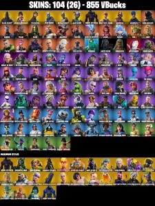 (PC/PSN/XBOX) 855 VB) 104 SKINS / BLACK KNIGHT / SPARKLE SPECIALIST / THE REAPER / BLUE SQUIRE / ROYALE KNIGHT / ELITE AGENT / OMEGA (STAGE 5) / โ Fortnite account listing