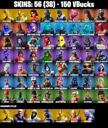 (PC/PSN/XBOX) 56 SKINS π Gold Midas π Gold Brutus π Rue π Trilogy π Point Patroller π Cuddle Team Leader π Gear Specialist Maya π 150 VB π β image 1