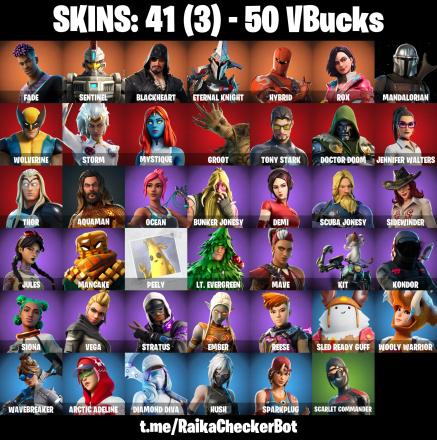 🎁✨ RARE ACCOUNT ✨🎁 41 SKINS 🌟 LEVIATHAN AXE 🌟 FADE 🌟 SENTINEL 🌟 BLACKHEART 🌟 ETERNAL KNIGHT 🌟 HYBRID 🌟 ROX 🌟 MANDALORIAN 🌟 WOLVERINE 🌟 STORM 🌟 MYSTIQUE 🌟 GROOT 🌟 50 VB 🌟 PSN/XBOX/PC — image 1