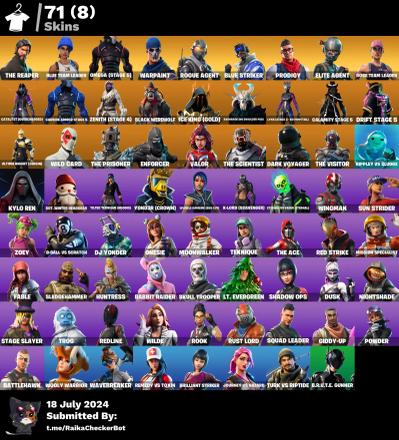 PC/XBOX/PSN] 71 skins ⭐ Take The L ✨ OG STW 🌟 The Reaper ❄ Blue Team Leader ⭐ Omega (Stage 5) ✨ Rogue Agent 🌟 Blue Striker ❄ Prodigy ⭐ Elite Agent | 260 VB — image 2