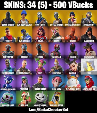 🎁✨ RARE ACCOUNT ✨🎁 34 SKINS 🌟 BLACK KNIGHT 🌟 TAKE THE L 🌟 FLOSS 🌟 BLUE SQUIRE 🌟 ROYALE KNIGHT 🌟 SPARKLE SPECIALIST 🌟 ROGUE AGENT 🌟 PRODIGY 🌟 BLUE STRIKER 🌟 VALOR 🌟 500 VB 🌟 PSN/XBOX/PC — image 1