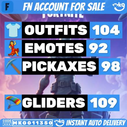 ⚔️ Fortnite ✔️ 104 SKINS (PC) ⚔️ OG STW 🗡️ ELITE AGENT 🌌 THE REAPER 😈 TAKE THE L 🍌 RUST LORD 📩 DRIFT 🤖 REDLINE ⚡ FOCUS 🎭 RUIN ⚔️ Complete Access ⚔️ Instant Delivery !MKG011350 — image 1