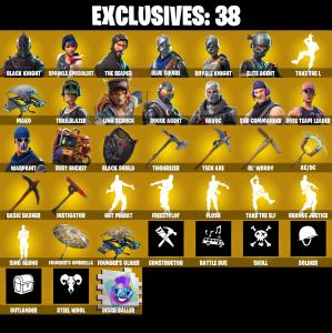 (PC) OG STW / 111 SKINS / Black Knight | Sparkle Specialist | The Reaper | Blue Squire | Royale Knight | Elite Agent | Trailblazer | Lina Scorch | 250 V-Buc — Fortnite account listing