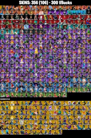 (PC) 356 SKINS π₯ Master Chief (Matte Black) π₯ Galaxy Scout π₯ Omegarok π₯ Son Goku π₯ Backlash π₯ Joltara π₯ Renzo the Destroyer π₯ 300 VB | PARENTAL CONTROLS β image 2