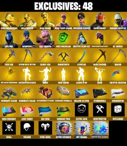 (PC/PSN/XBOX) 277 SKINS 💫 Renegade Raider ⚡️ Gold Meowscles 💍 Gold Brutus ⚡️ Gold Midas 💍 Unchained Ramirez ⚡️ Game Knight | 50 V-Buck | PARENTAL CONTROLS — Fortnite account listing