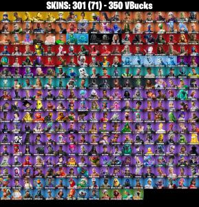 (PC/XBOX) 350 VB) 301 SKINS 🔥 RENEGADE RAIDER 🔥 AERIAL ASSAULT TROOPER 🔥 NEO VERSA 🔥 TRAVIS SCOTT 🔥 GOLD MIDAS 🔥 GOLD MEOWSCLE | PARENTAL CONTROLS — Fortnite account listing