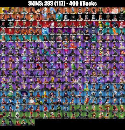 (PC/PSN/XBOX) 293 SKINS 🎰 Renegade Raider 🎰 Aerial Assault Trooper 🎰 Subzero Cryptic 🎰 Lina Scorch 🎰 Zeus 🎰 Spectra Knight 🎰 Red Knight 🎰 Son Goku 🎰 400 V-Buck PARENTAL CONTROL — image 2