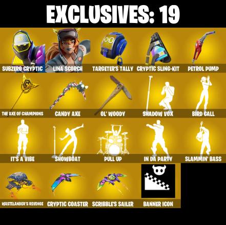 (PC/PSN/XBOX) 293 SKINS 🎰 Renegade Raider 🎰 Aerial Assault Trooper 🎰 Subzero Cryptic 🎰 Lina Scorch 🎰 Zeus 🎰 Spectra Knight 🎰 Red Knight 🎰 Son Goku 🎰 400 V-Buck PARENTAL CONTROL — image 1