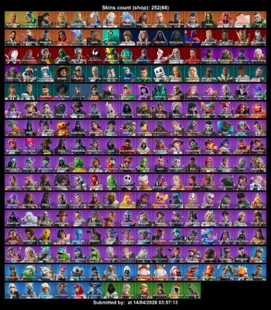 #SM5501[PC/PSN/XBOX] 252 skins | Renegade Raider | Black Adam | FNCS Renegade | Era | Zeus | Spectra Knight | Mizuki | Snap | Nezumi | Kado Thorne | 650 VB — image 1