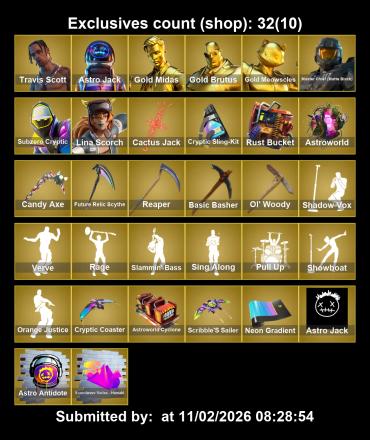 #SM1091 [PC/PSN/XBOX] 146 skins | Travis Scott | Astro Jack | Gold Midas | Gold Brutus | Gold Meowscles | Master Chief (Matte Black) | Subzero Cryptic | Lina Scorch | The Origin — image 5