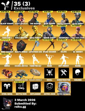 PC/PS/XBOX/SWITCH | 93 Skins | OG STW Deluxe | Black Knight | Sparkle Specialist | Leviathan Axe | The Reaper | 1300 VB — image 1